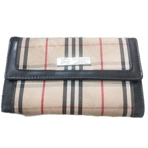 Genuine Burberry Vintage Check & Card Leather Wallet. Collectible vintage